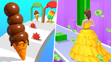 Stacky Ice Cream Runner Vs Money Run 3D All Levels Gameplay Android & iOS – New Big APK Update #2 