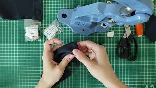 картинка: Как обтянуть кнопку тканью.