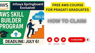FREE AWS Skill Builder Program for Infosys Pragati Graduates /PRAGATI-PATH TO FUTURE