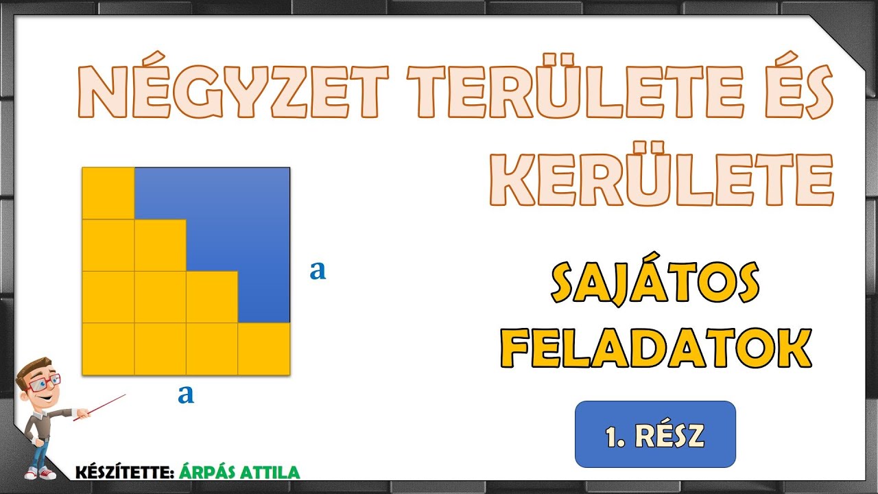 NÉGYZET TERÜLETE ÉS KERÜLETE (KIDOLGOZOTT EGYEDI FELADATOK) – 1. RÉSZ