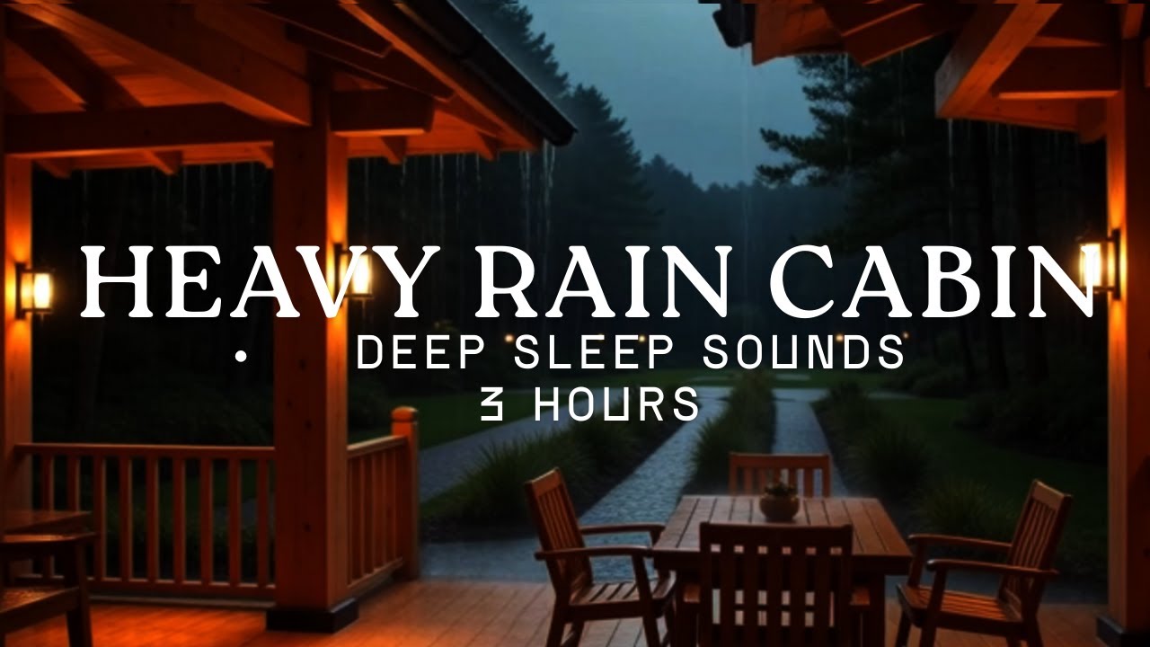 Heavy Rain in Cozy Cabin 🌧️ Deep Sleep ASMR Rain Sounds [3 Hours] - YouTube