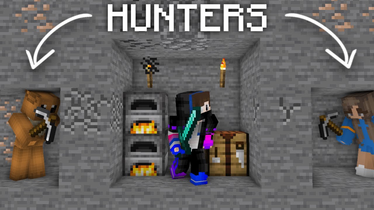 Minecraft Speedrunner VS 2 Hunters