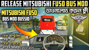 Brand New Mitsubishi Fuso Bus Mod For Bus Simulator Indonesia || Realistic Bd Bus Mod Bussid ||