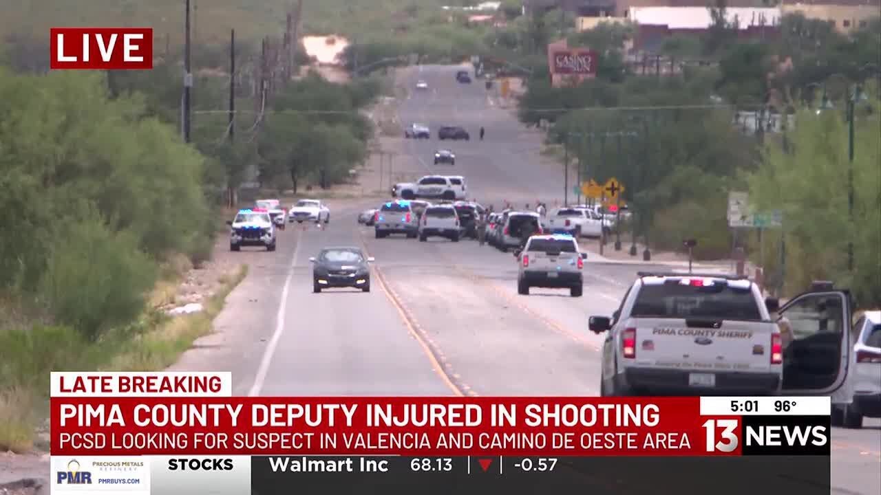 ‘Armed and dangerous’ suspect on run after deputy ambushed, shot in ...