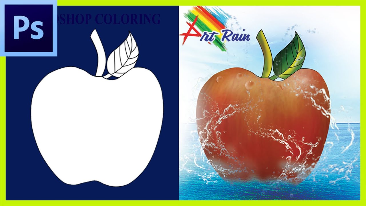 How to Draw Apple | Apple Coloring | Apple Painting | Learn Coloring | By artrain