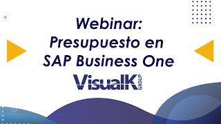 Webinar:  Presupuesto en SAP Business one