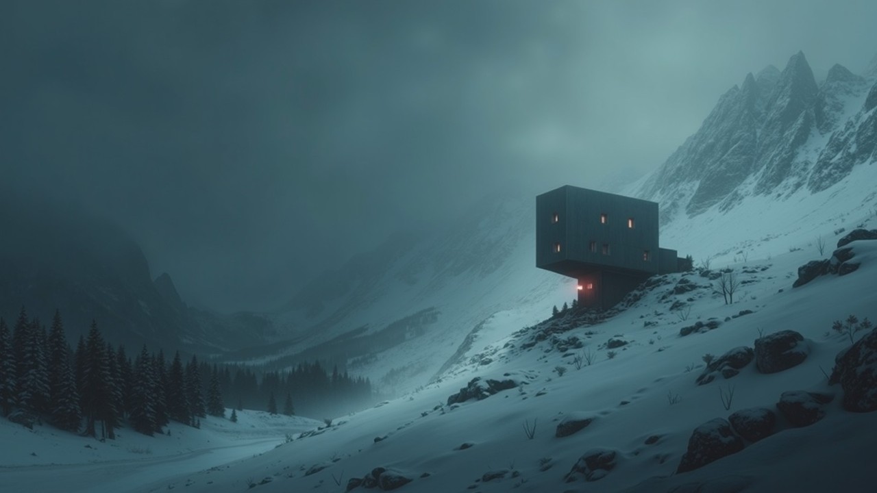 Ледниковая эмбиент-научно-фантастическая музыка для киберпанк-звуковых ландшафтов