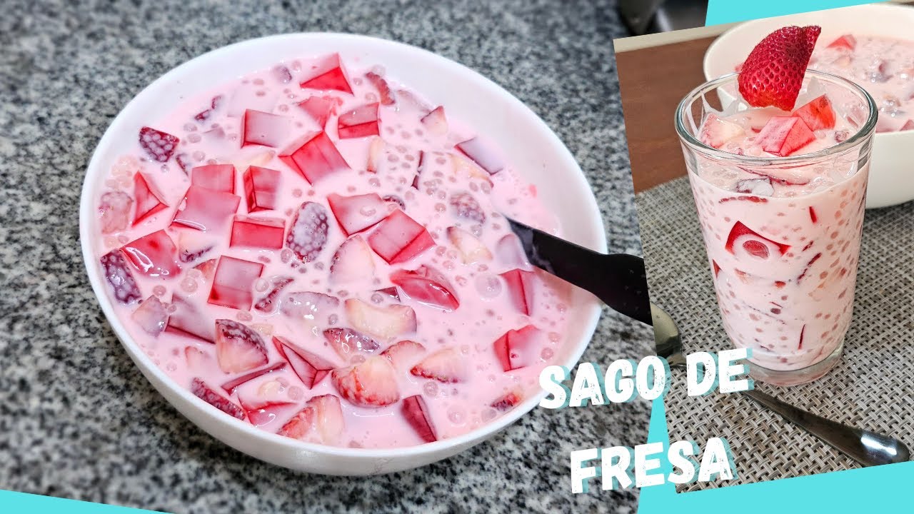 Sago de fresa, un delicioso postre en tendencia #sago #sagodessert