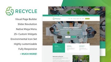 Recycle - Environmental & Green Business WordPress Theme Free Download