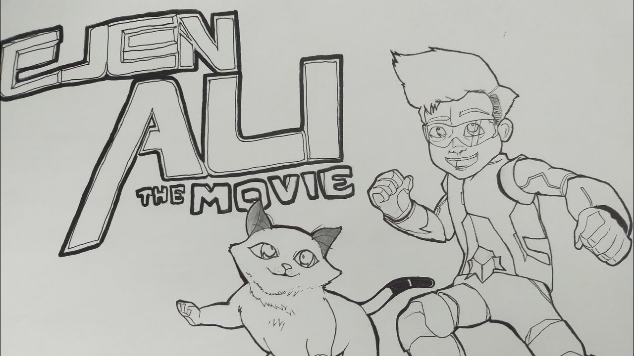 Cara Melukis Ejen Ali The Movie With Time Lapse Youtube