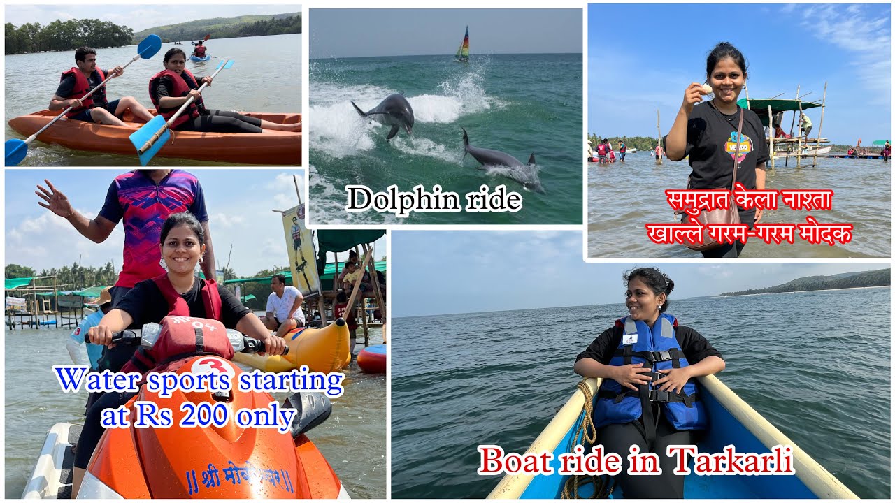Water Sports at Rs 200 only Dolphin Ride Tarkarli Tsunami Island