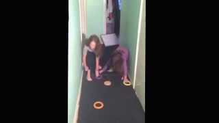 The ring toss indoor. Keep active on rainy days #activeapril Healthy kids = Happy kids screenshot 4