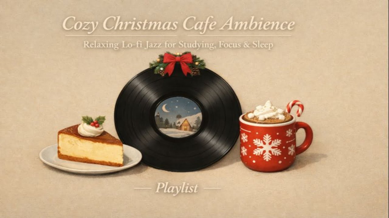 𝐏𝐥𝐚𝐲𝐥𝐢𝐬𝐭 🎧 Cozy Christmas Cafe Ambience 🎄 Relaxing Lo-fi Jazz for Studying, Focus & Sleep