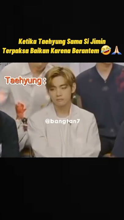 Saat Taehyung Dan Jimin Terbaksa Berbaikan || Lucu Lihat Wajah Mereka Berdua 🤣