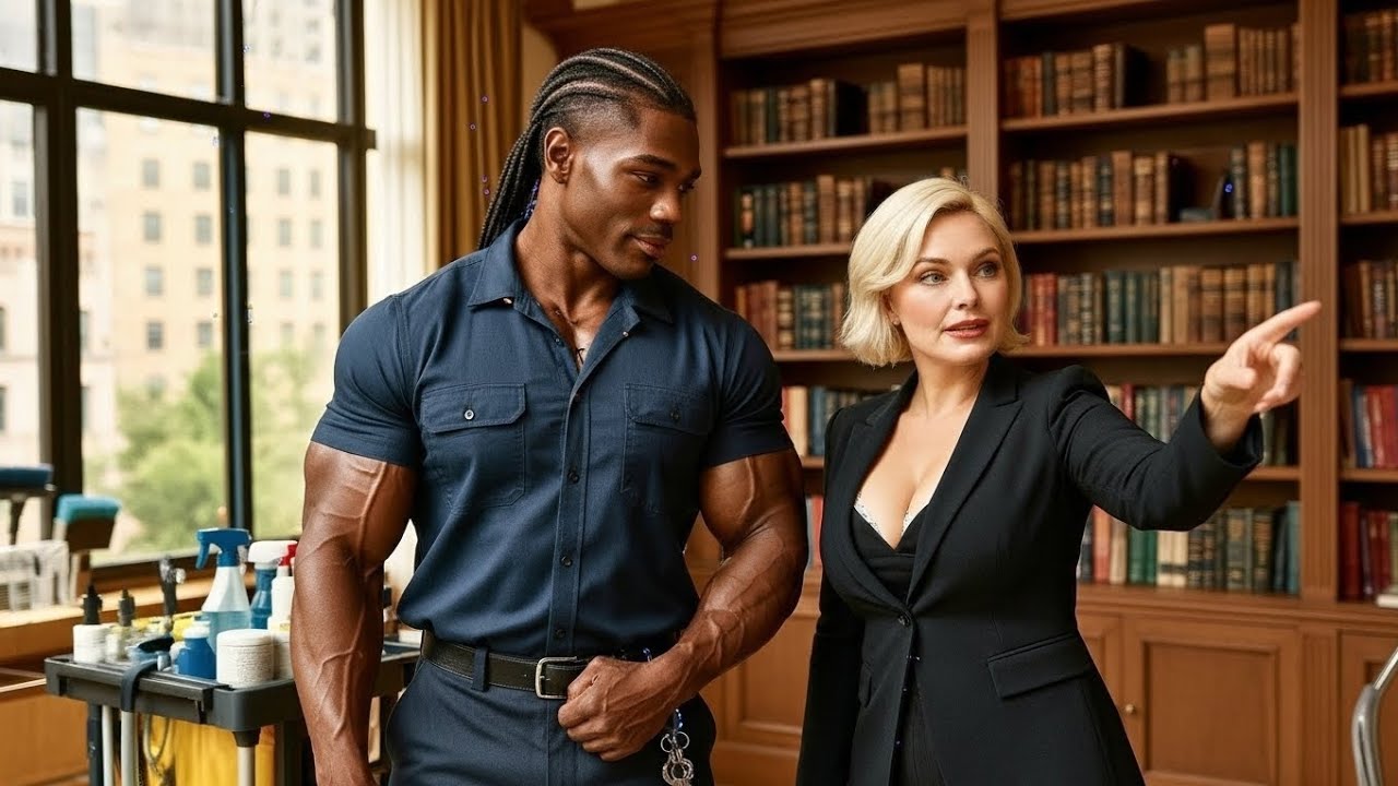 Virgin Billionaire Stares at Black Janitor's Bulge—"Take It Out Now" She Demands