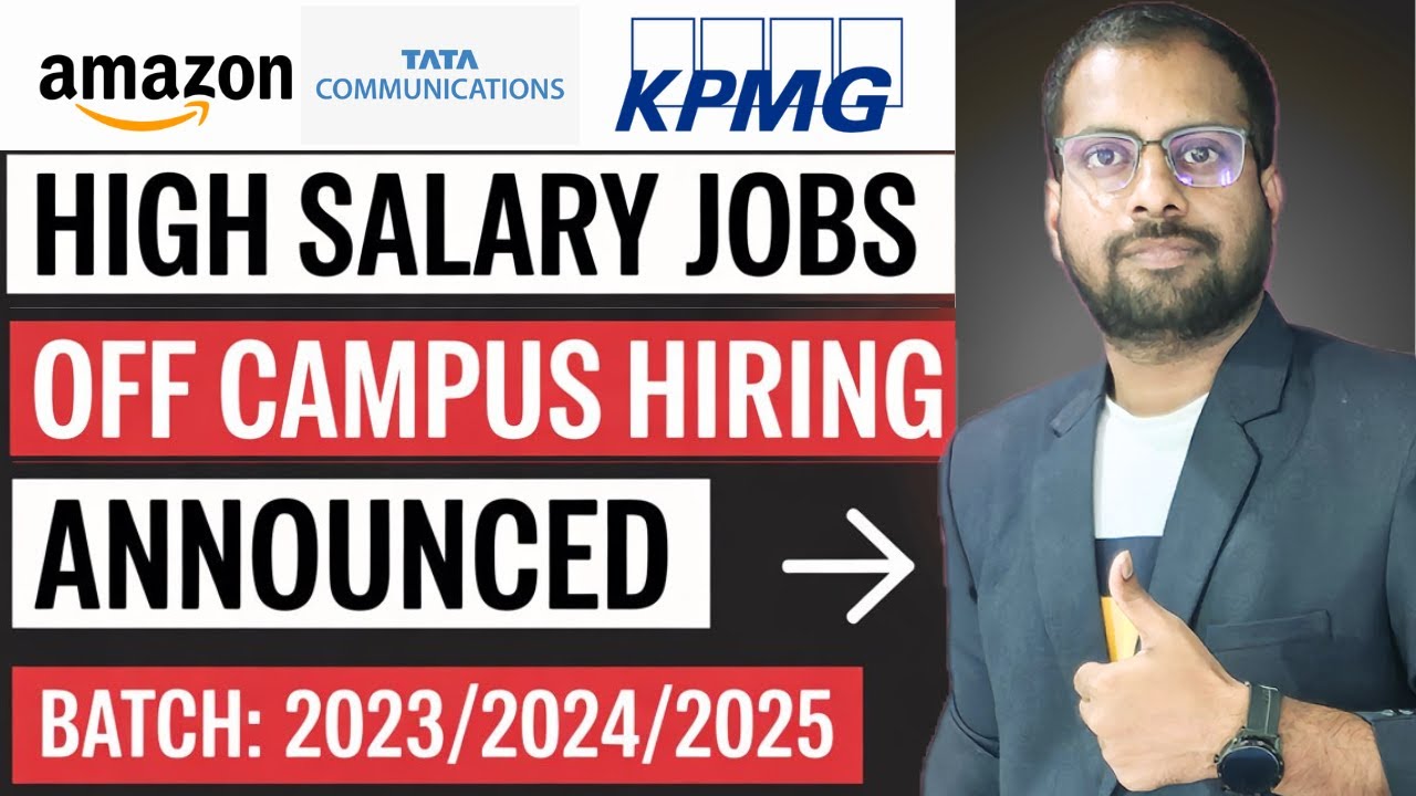 Amazon, KPMG, Tata Communication Recruitment Drive | High Salary Jobs  Don't Miss