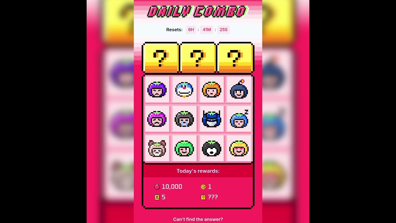 Tomarket daily combo reward done 5 November 