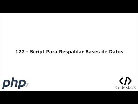 122 - Script Para Respaldar Bases de Datos [PHP 7 -  Español]