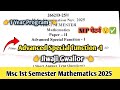 Advanced Special function MSc 1st Semester mathematics 2025 Paper Nep Msc one year program || Jiwaji
