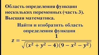 картинка: Область определения функции нескольких переменных (часть 3). Высшая математика.