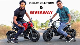 Riding 2 Mini Electric Bikes in Public | Funny Reaction + Bikes Giveaway