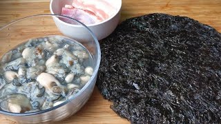 福建名菜紫菜海蛎煲，原来这样做才好吃，营养美味，百吃不厌