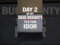 Day 2 – Testing IDOR | Bug Bounty Journey #day2 #idor  #bugbounty #learning #cybersecurity  #testing