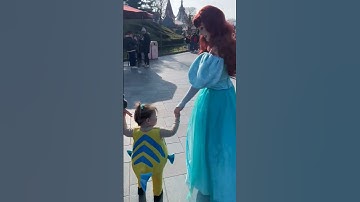 Thumbnail of Arielle and Flounder reunited 🧜‍♀️🐠 #thelittlemermaid #ariel #partofyourworld #disneyland #dlp