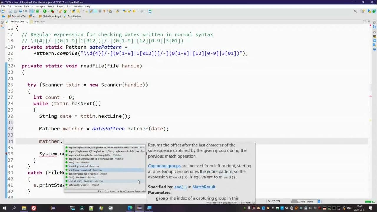 CSC02A2 Tutorial 11 03 2022 - YouTube