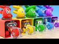 The Wheels on the Bus - New version | Car Race - Color the Wheel | Nursery Rhymes & Children's Songs