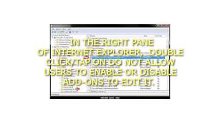 How to Enable or Disable Managing Internet Explorer Add ons