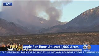 Apple Fire Burns At Least 1,900 Acres, 1 Home Destroyed Apple Fire Burns At Least 1,900 Acres, 1 Home Destroyed