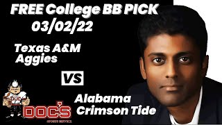 College Basketball Pick - Texas A&M vs Alabama Prediction, 3/2/2022 Best Bets, Odds & Betting Tips