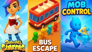 Subway Surfers Seoul Vs Bus Escape Vs Mob Control Gameplay Mix Mobile Games Compilation
