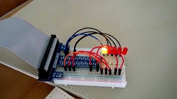 4-bit binary counter written in Python on Raspberry Pi 2