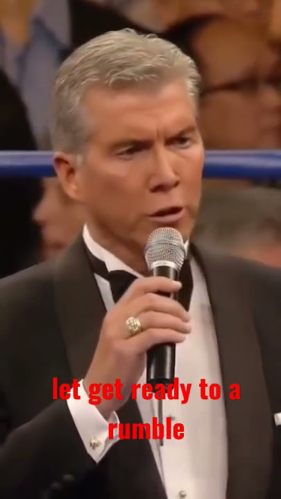 Micheal Buffer the legendary boxing ring announcer