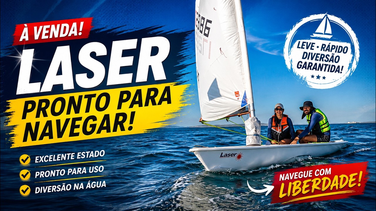 ⁣VELEIRO LASER À VENDA + Carreta Tom Cat + Capa