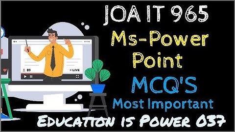 Most Important Ms-Power Point MCQ