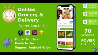 Grocery Order & Delivery Flutter UI - Delites screenshot 3