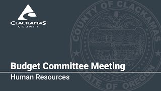 Human Resources Budget Presentation 2020