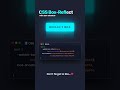 Css Box Reflect With Box-Shadow 💻😎 #codinglife #CodingBreeze #htmltutorial #htmltricks