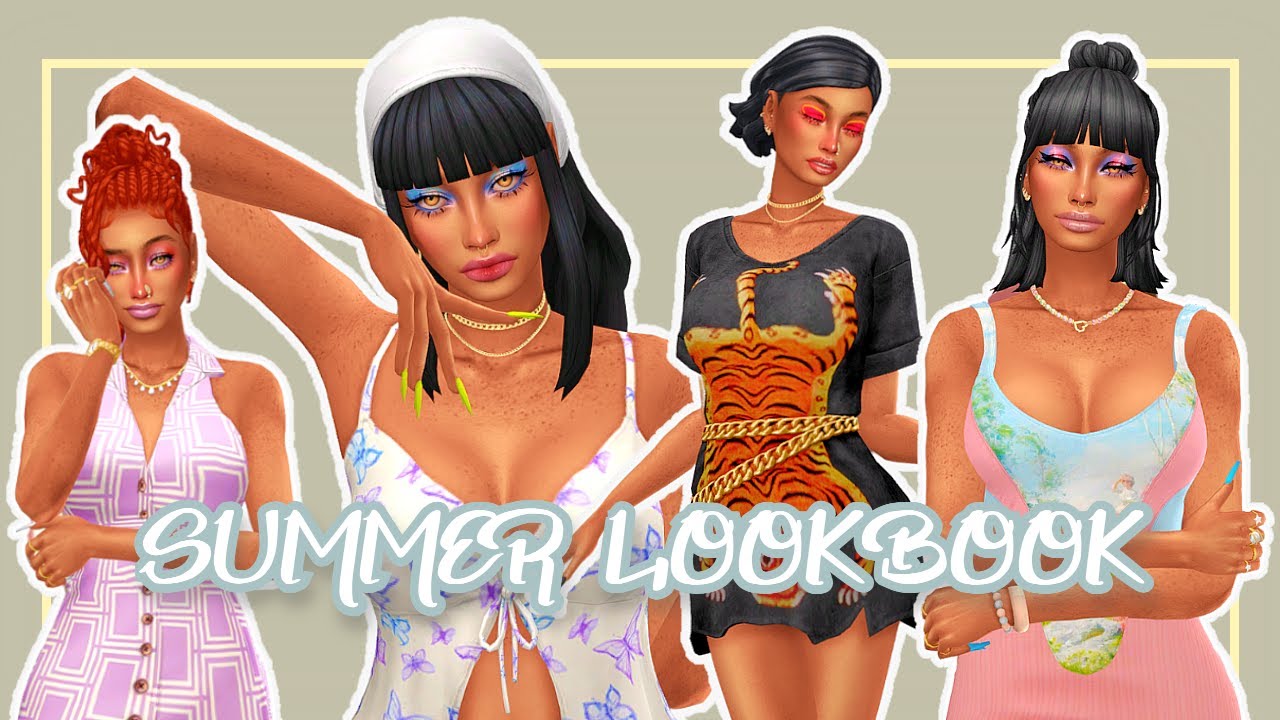 Sims 4 Summer Lookbook 2022 + CC links | 
