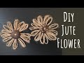 How To Make Jute Flower / Flower Making With Jute Rope/ Easy Decorative Flower Making Tutorial