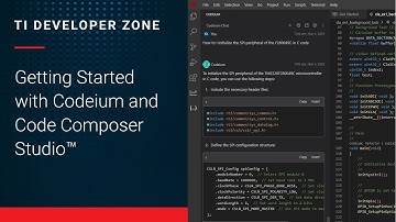 Getting Started with Codeium and Code Composer Studio™ v20