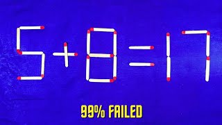 Move only 1 Stick To Make Equation Correct-Matchstick Puzzle ✓✓