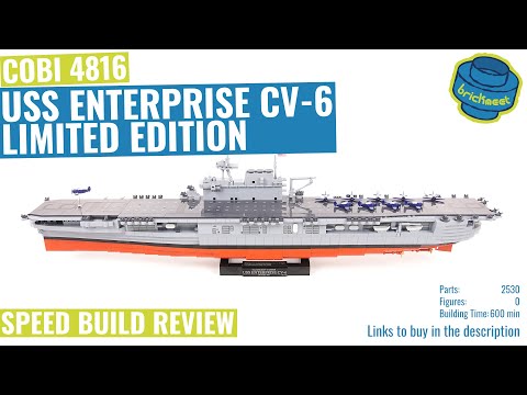 COBI 4816 USS Enterprise CV-6 *सीमित संस्करण* - स्पीड बिल्ड रिव्यू