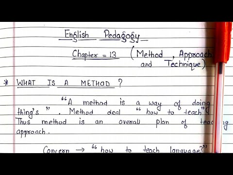 ವಿಧಾನ, ವಿಧಾನ ಮತ್ತು ತಂತ್ರ || ಅಧ್ಯಾಯ 13 || ಇಂಗ್ಲಿಷ್ ಶಿಕ್ಷಣಶಾಸ್ತ್ರ