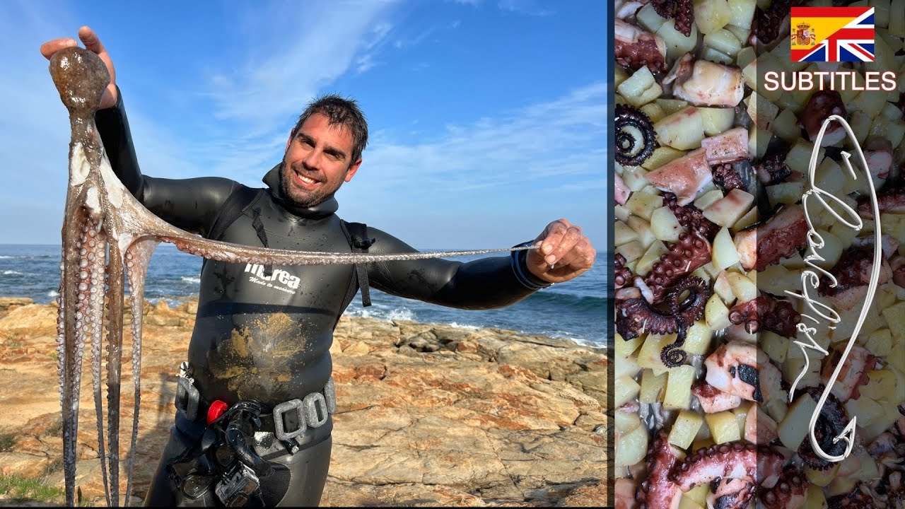 Осьминог: поймал и съел (запеченный осьминог с картошкой!)