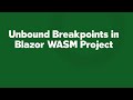 Unbound Breakpoints in Blazor WASM Project