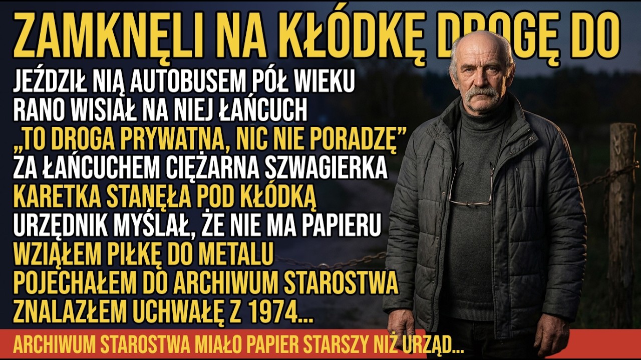 Stanąłem w kuchni, a żona powiedziała mi prosto w twarz: "To nie twoja sprawa, Bronku. Nie mieszaj się". Tydzień później ktoś wbił słupki w ziemię mojego brata i przeciągnął między nimi łańcuch....